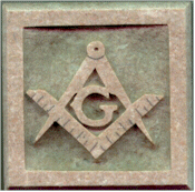 Square & Compasses Engraved in Stone
